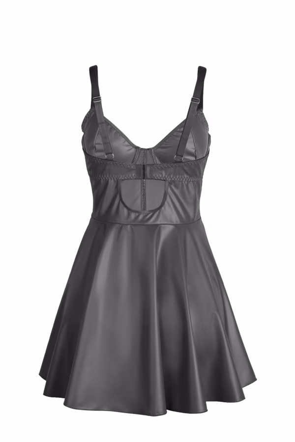 Robe sexy en wetlook avec string - Concorde Love