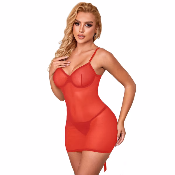 Nuisette transparente avec laçage au dos - Concorde Love