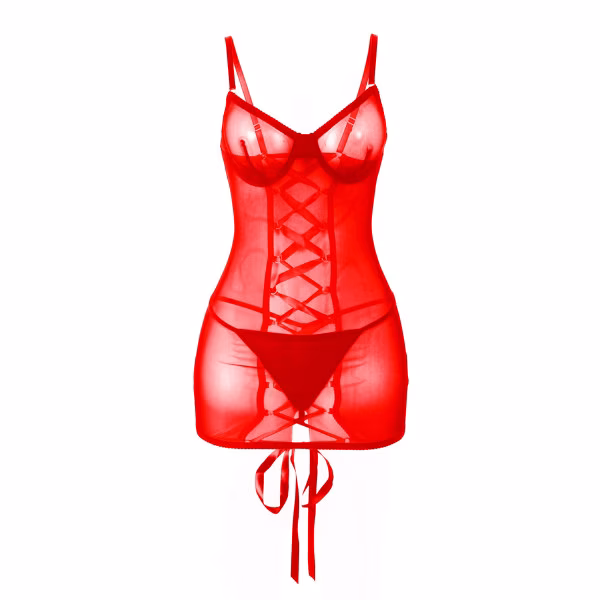 Nuisette transparente avec laçage au dos - Concorde Love