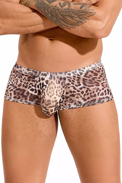 Boxer homme léopard en résille - Concorde Love