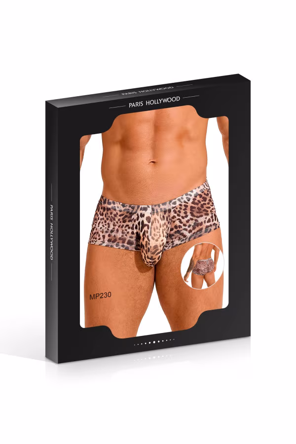 Boxer homme léopard en résille - Concorde Love