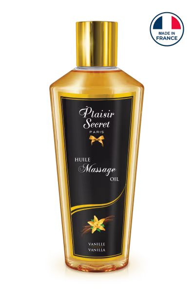 Huile de massage sèche vanille : huile de massage 100% végétale Plaisir Secret