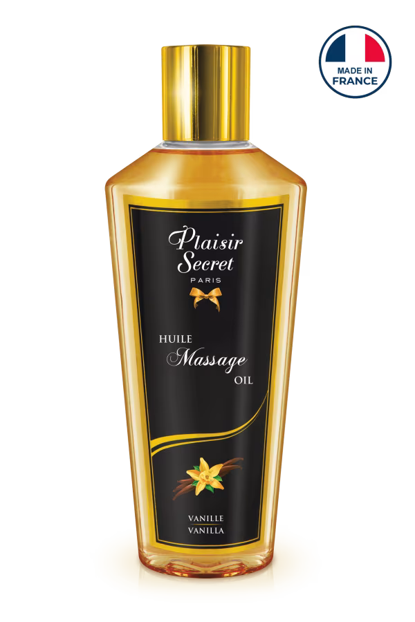 Huile de massage sèche vanille : huile de massage 100% végétale Plaisir Secret
