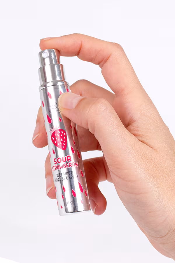 Secret Play - Spray buccal fraise acidulée pour le sexe oral