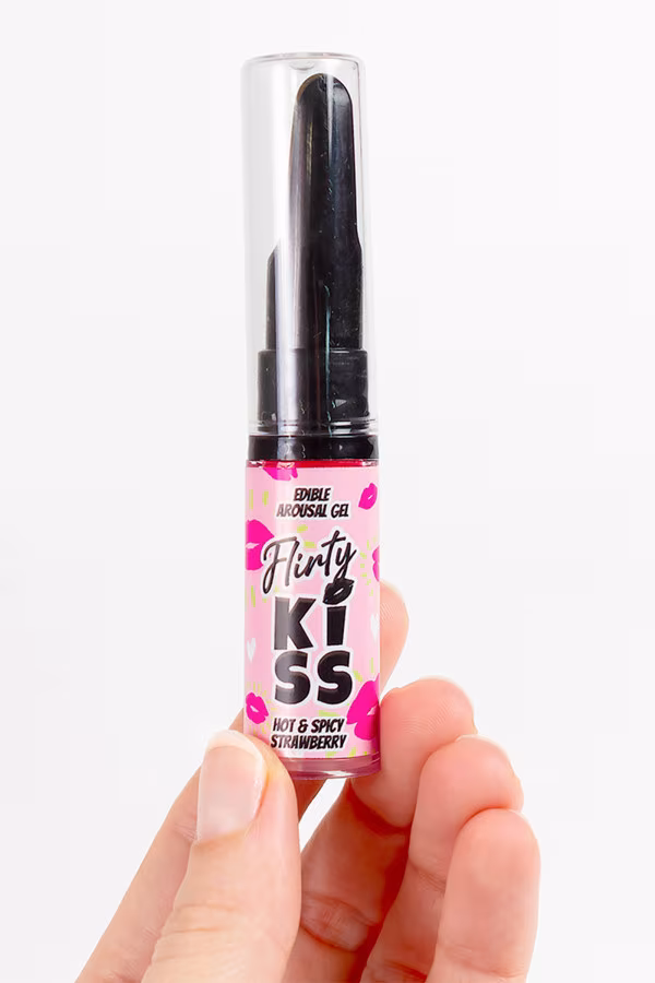 Secret Play Flirty Kiss - Pack de 2 gels sexe oral fraise & menthe