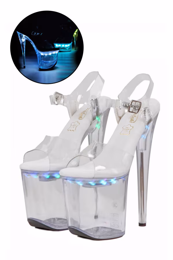 Sandales à hautes plateformes lumineuses de Soisbelle
