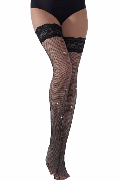 Bas autofixants à strass de Paris Hollywood