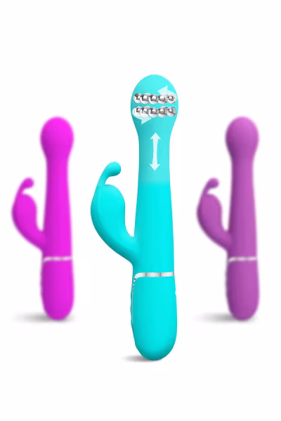 Vibromasseur Rabbit 4-en-1 avec va-et-vient Dejon de Pretty Love