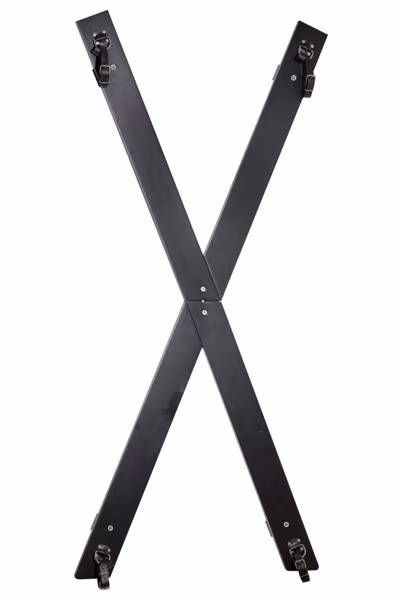 Croix de Saint-André en bois & cuir - Bondage et donjon BDSM
