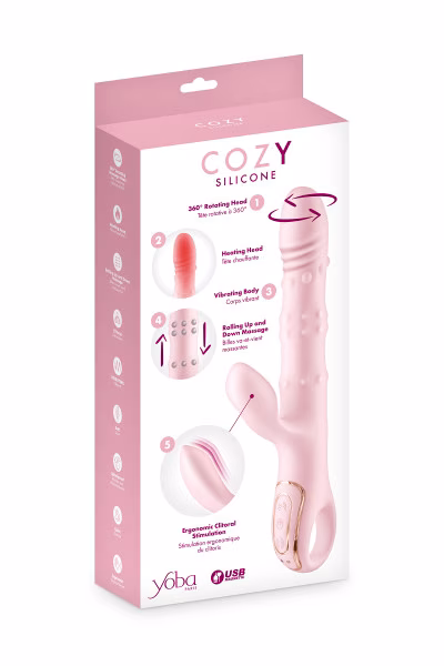 Yoba Cosy - Sextoy rabbit 5-en-1 + stimulateur de clitoris ergonomique