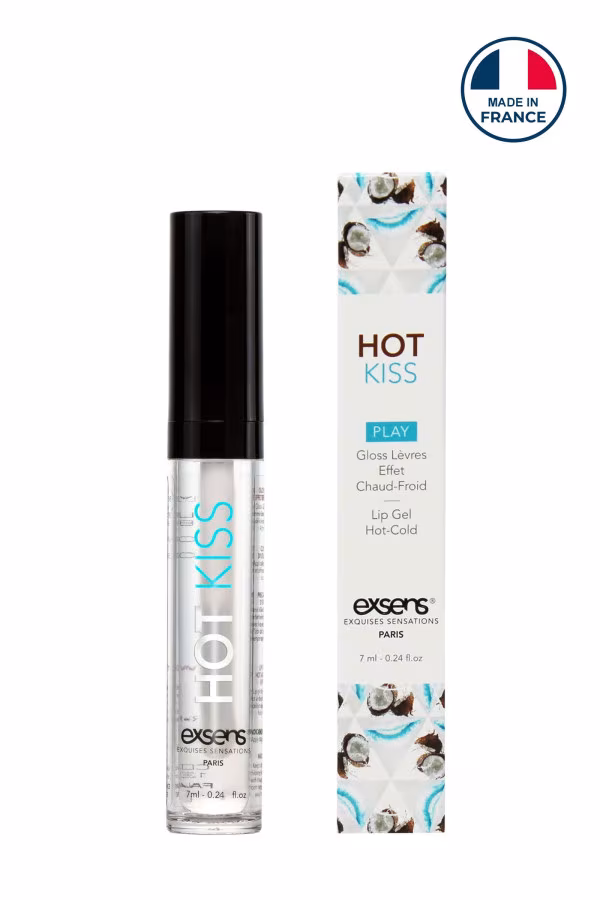 Gloss effet chaud et froid à la noix de coco Hot Kiss de Exsens