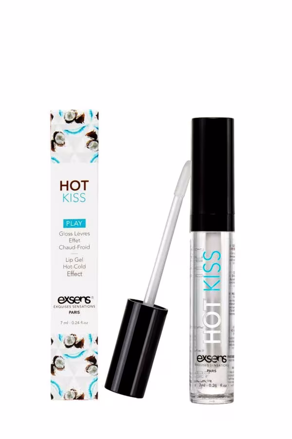 Gloss effet chaud et froid à la noix de coco Hot Kiss de Exsens