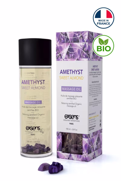 Huile de Massage Bio Améthyste et Amande Douce 100ml