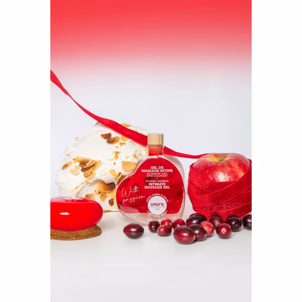 Gel de massage comestible chauffant à la pomme d'amour