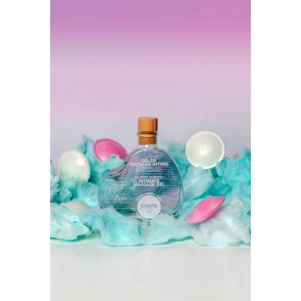 Gel de massage comestible chauffant barbe à papa de Exsens