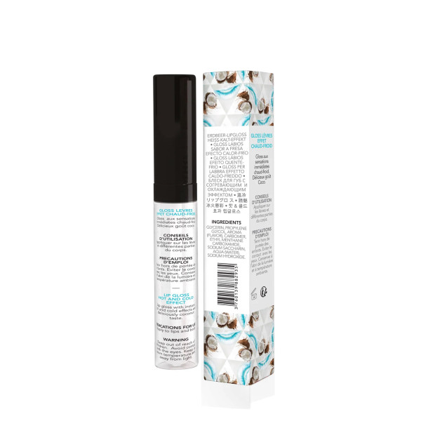 Gloss effet chaud et froid à la noix de coco Hot Kiss de Exsens