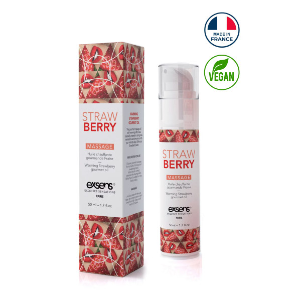 Huile de Massage Chauffante Fraise - Concorde Love