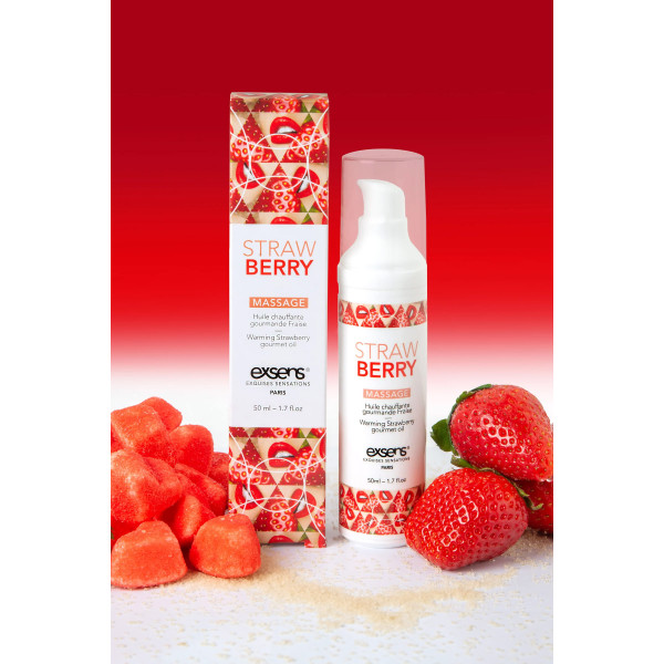 Huile de Massage Chauffante Fraise - Concorde Love