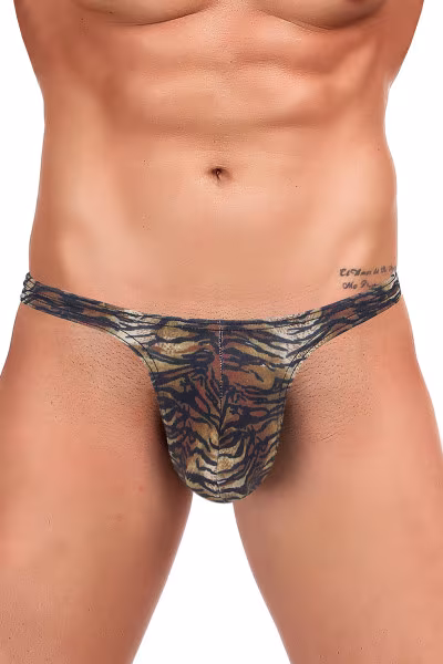 Paris Hollywood - String sexy tigré et taille basse pour homme