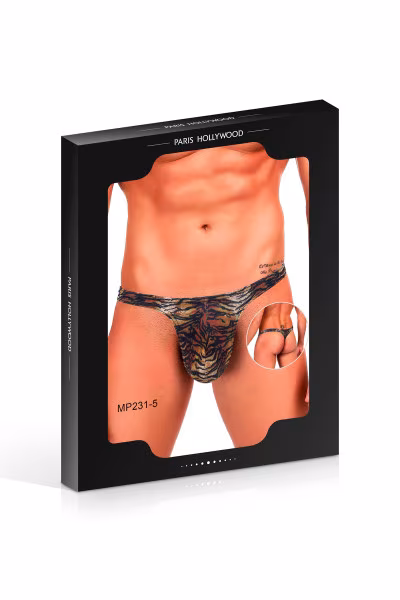 Paris Hollywood - String sexy tigré et taille basse pour homme
