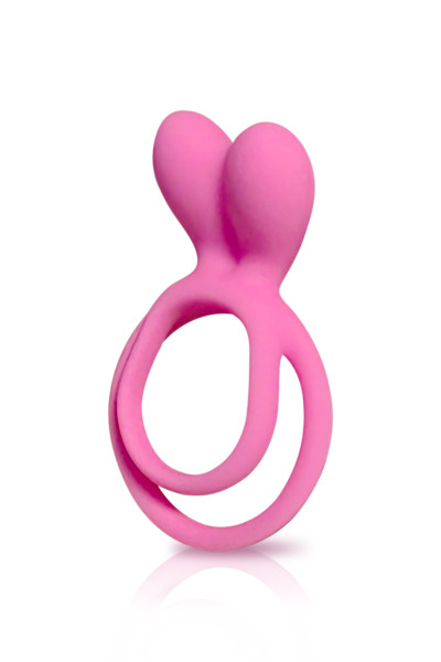 Double cockring avec stimulateur de clitoris