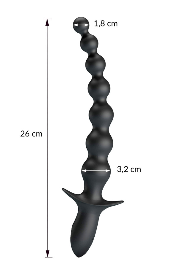 Pretty Love Rigdon - Chapelet anal vibrant et ultra flexible