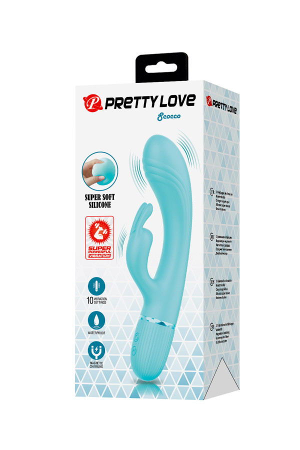 Pretty Love Scocco - Vibromasseur rabbit ultra-doux et puissant