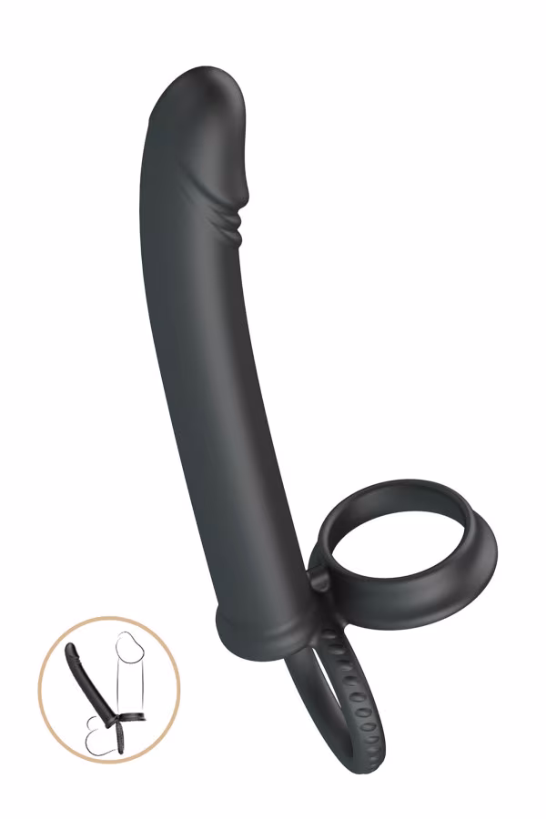 Pretty Love - Moses : Cockring + gode pour double pénétration