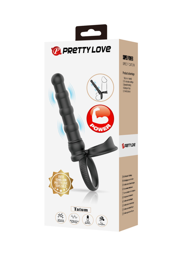 Tatum : Double cockring vibrant & gode anal - double pénétration