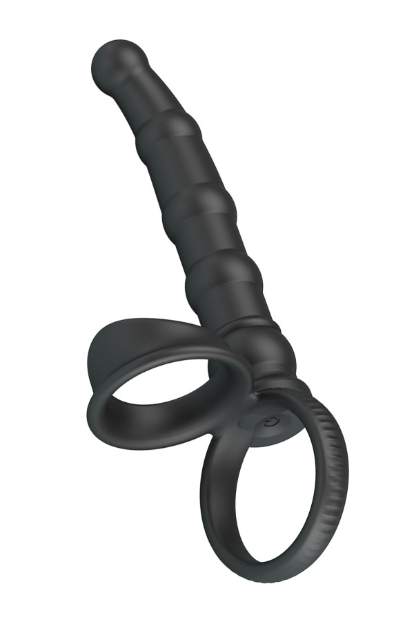 Tatum : Double cockring vibrant & gode anal - double pénétration