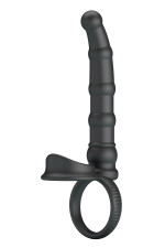 Tatum - Double cockring vibrant et gode anal 