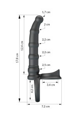 Tatum - Double cockring vibrant et gode anal 