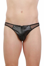 Soisbelle - Slip homme bi matière avec zip frontal