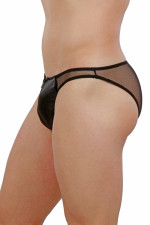 Soisbelle - Slip homme bi matière avec zip frontal