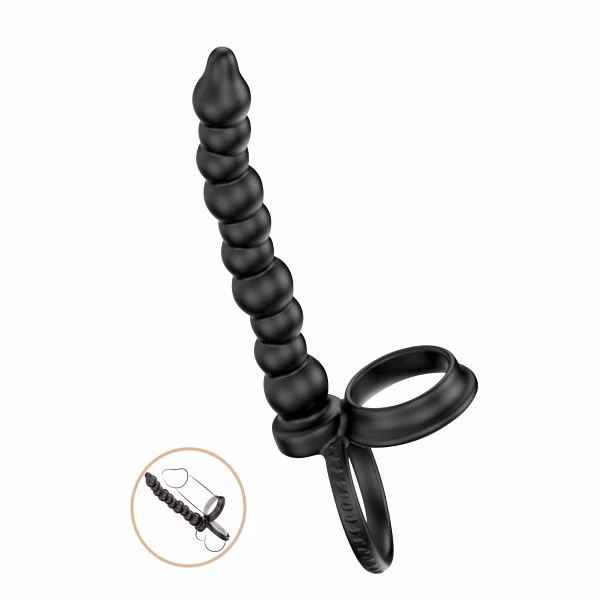 Pretty Love Dillion - Double cockring + tige anale en silicone