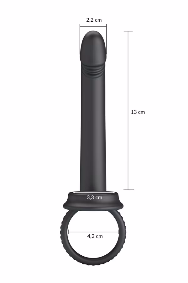 Pretty Love - Moses : Cockring + gode pour double pénétration