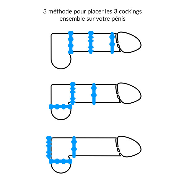 Lot de 3 Anneaux de Pénis Extensibles - Concorde Love