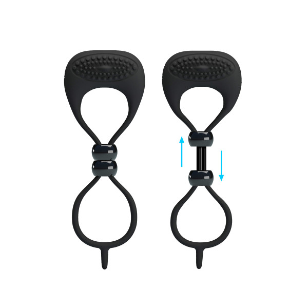 Anneau Double Vibrant Réglable Pretty Love - Duo Stimulation Puissante