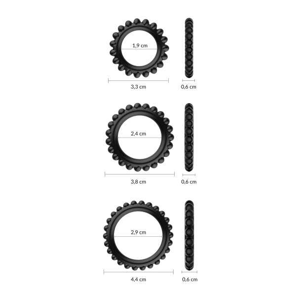 Set de 3 Cockrings Extensibles Titan - Concorde Love