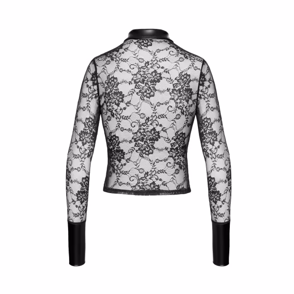 Noir Handmade - Chemise Noirelle dentelle et wetlook