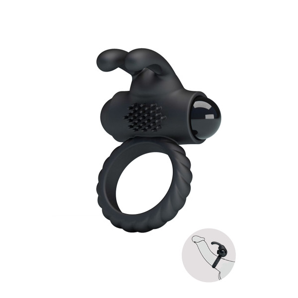 Cockring Vibrant Duo Rabbit - Stimulation Puissante | Pretty Love