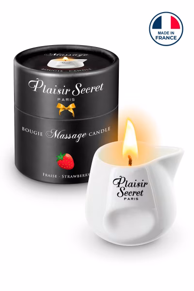Bougie de Massage Fraise - Relaxation et Plaisir Sensuel
