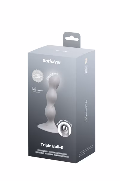 Satisfyer Triple Ball-R - Gode à boules lestées : vaginal et anal