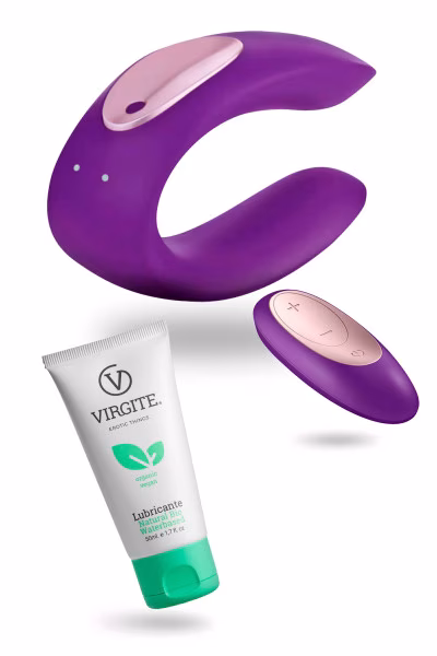 Coffret pour couple : Satisfyer  Double Plus Remote + lubrifiant