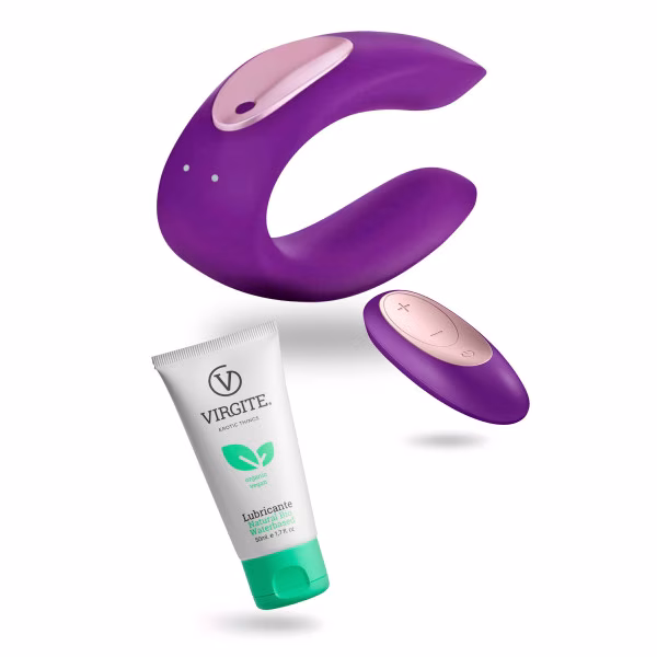 Coffret pour couple : Satisfyer  Double Plus Remote + lubrifiant