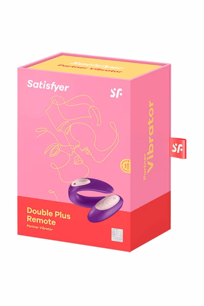 Coffret pour couple : Satisfyer  Double Plus Remote + lubrifiant