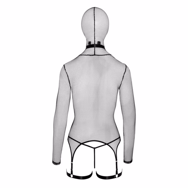 Ensemble Bad Kitty - BDSM Fetish : résille cagoule + collier fouet 