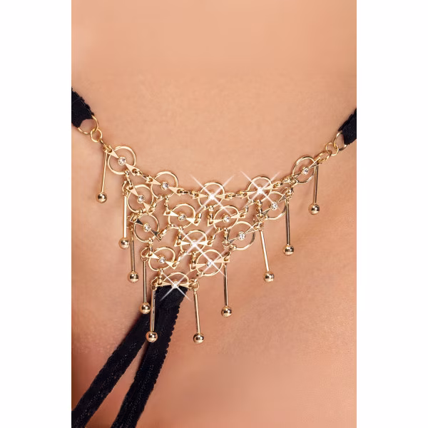 Cappelli Lingerie - String ouvert à l'entrejambe et bijoux