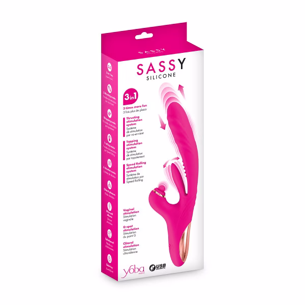 Yoba Sassy - Vibromasseur rabbit 3-en-1 pour plus de plaisir