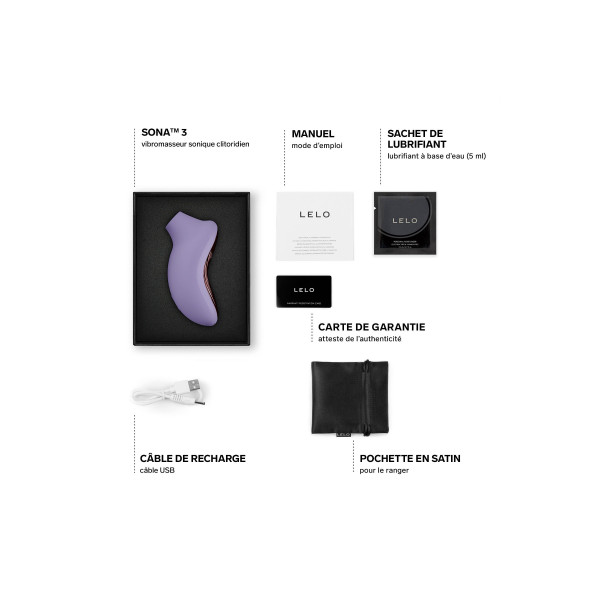 Stimulateur clitoridien LELO Sona 3 par ondes soniques